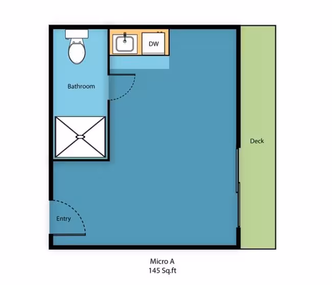 Studio 1 I214 floor plan